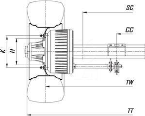 MUSTAFA CEYLAN - 16 Ton 10 Studs Single Tyre Lowbed Axles