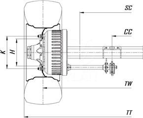 MUSTAFA CEYLAN - 9 Ton 10 Studs Single Tyre Lowbed Axles