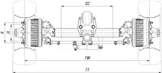 12 Ton 10 Studs Self Steering Axles